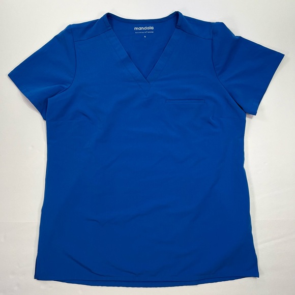 Mandala Scrubs One Pocket Top - royal blue, S - Picture 2 of 12